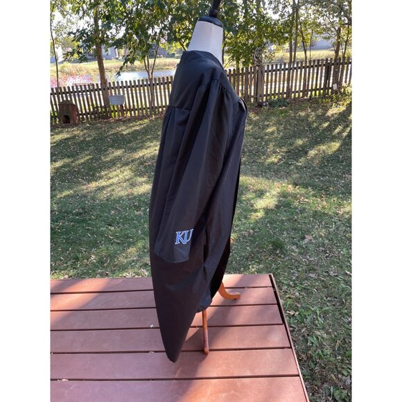 Jayhawk Jostens Evolution Bachelor 5 Black Graduation Gown With Zipper Pull - Picture 7 of 7
